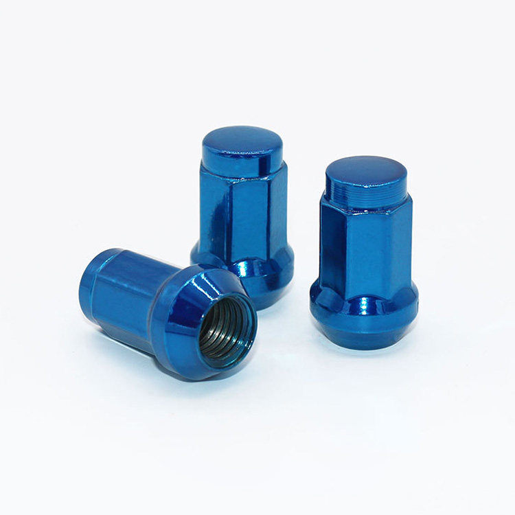 oxidized aluminum blue red green color tire wheel lug nut  china factory sellerZhejiang province Ningbo city