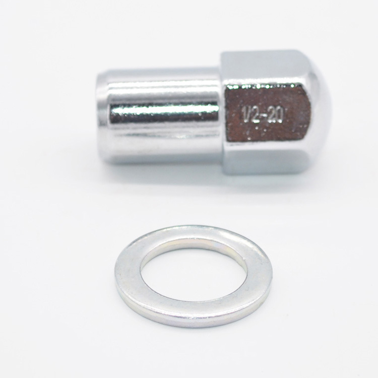 hex 22mm , height 47mm , carbon steel  china factory wheel lug nut with O ring