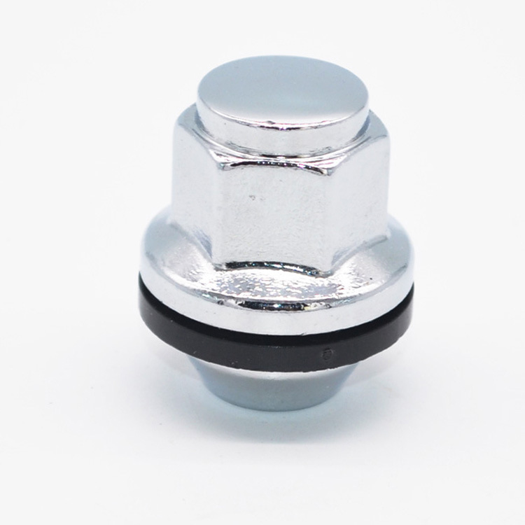 M12*1.25 thread , carbon steel  china factory wheel lug nut with rubber gasket