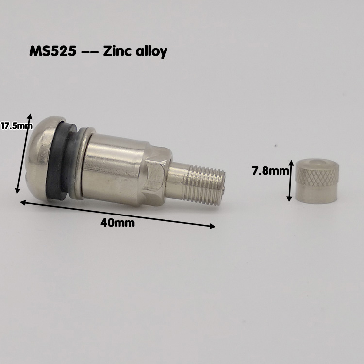 flash metal tire valve car tubeless nozzle zinc alloy TR525 MS525 china